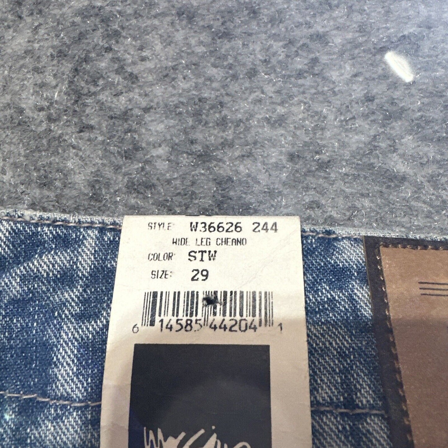 Vintage New Mossimo Gene Wide Leg Side Zip Jeans Women's Size 29 Light Blue
