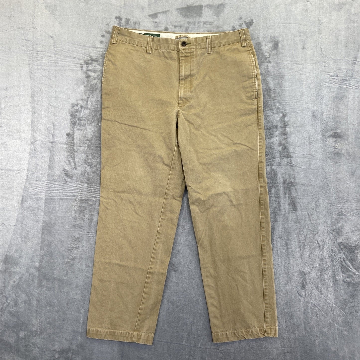 Orvis Trim Fit Casual Chino Pants Men's Size 36 Brown Tan
