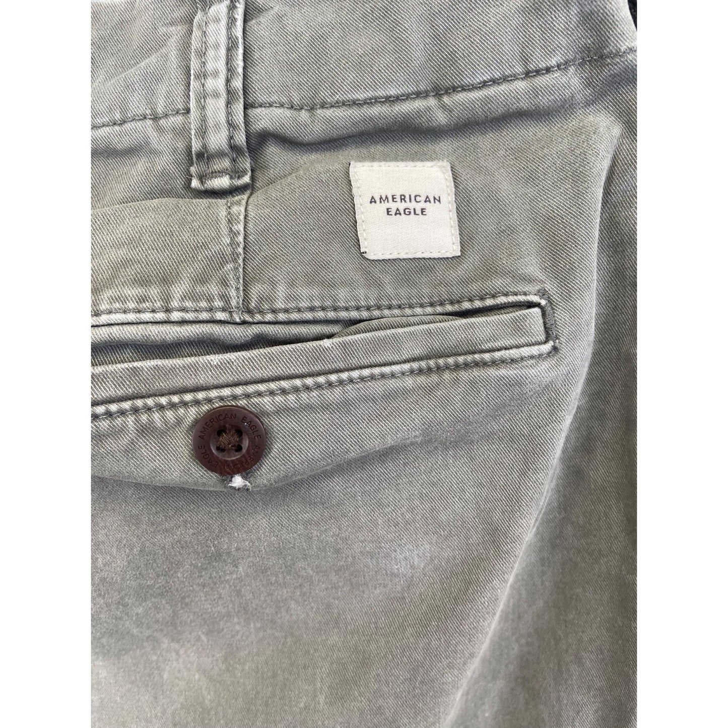 American Eagle Men's Slim Fit Chino Pants Size 32x34 Gray #534424