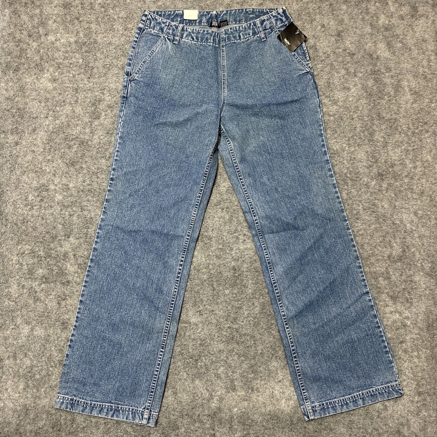 Vintage New Mossimo Gene Wide Leg Side Zip Jeans Women's Size 29 Light Blue