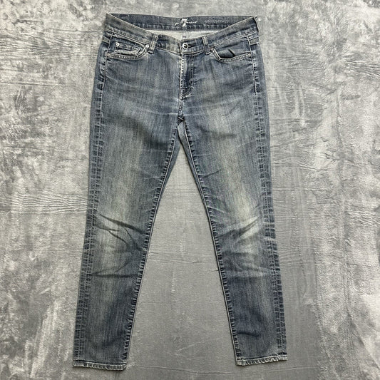 7 For All Mankind Skinny Jeans Men's Size 28 Gray Denim