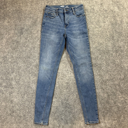 Old Navy Rockstar Super Skinny High Rise Jeans Women's Size 00 Blue Denim