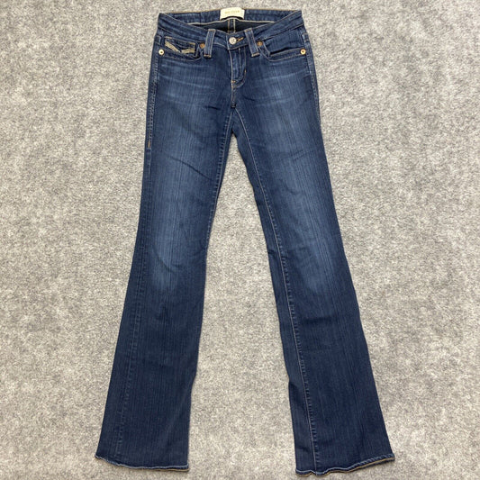 Big Star Liv Boot Cut Jeans Women's Size 25L Blue Dark Wash Stretch Denim