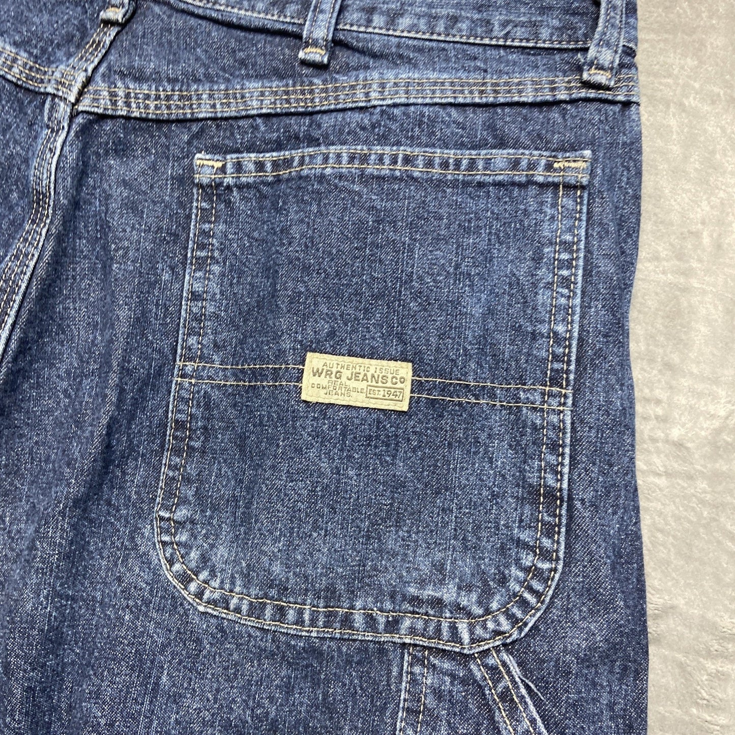 Wrangler Carpenter Jeans Men's Size 34x32 Blue Denim
