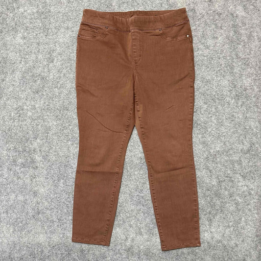 Chicos So Perfect Legging Women's Skinny Pants Size 2 R Brown Dark