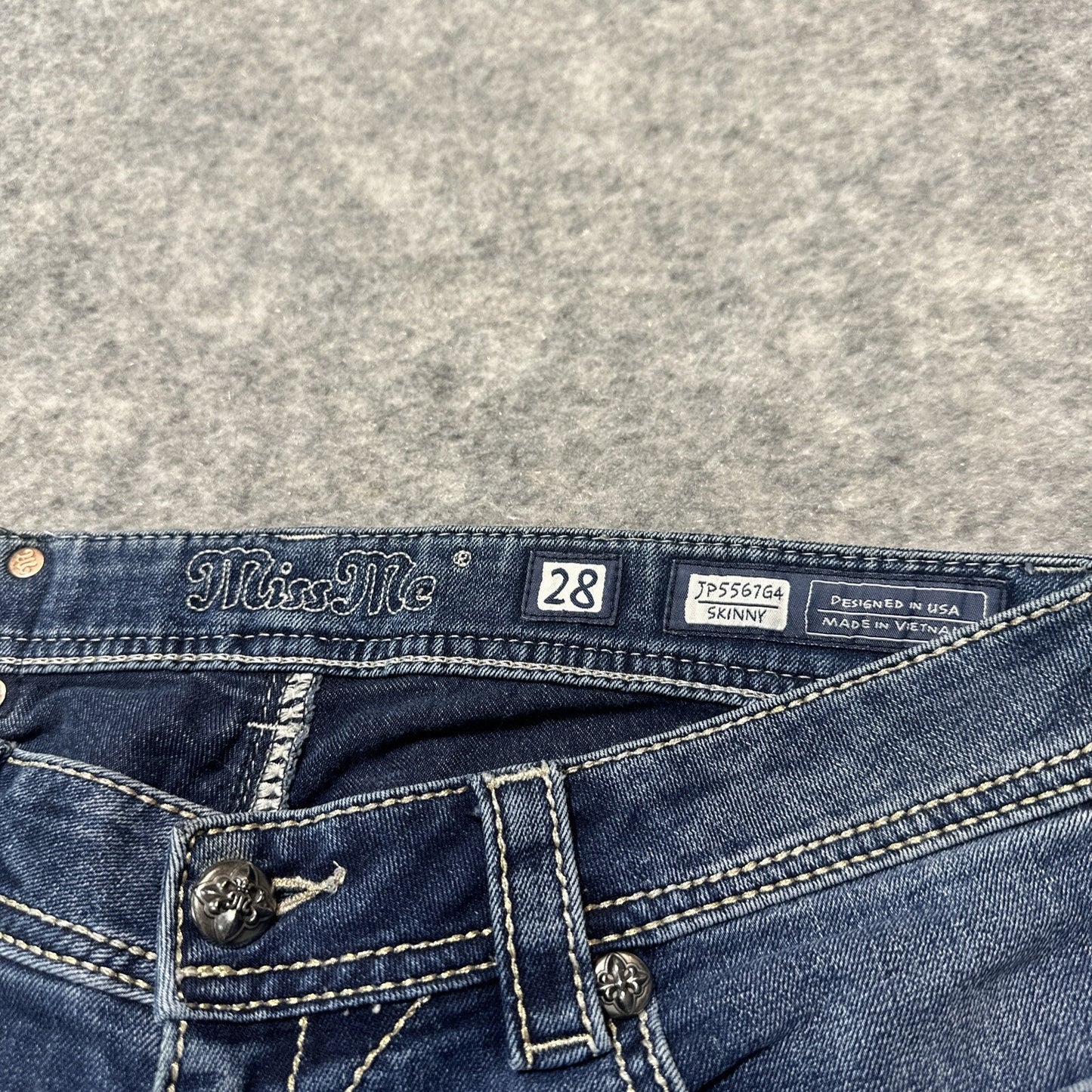Miss Me Skinny Women's Jeans Size 28 Blue Dark Denim