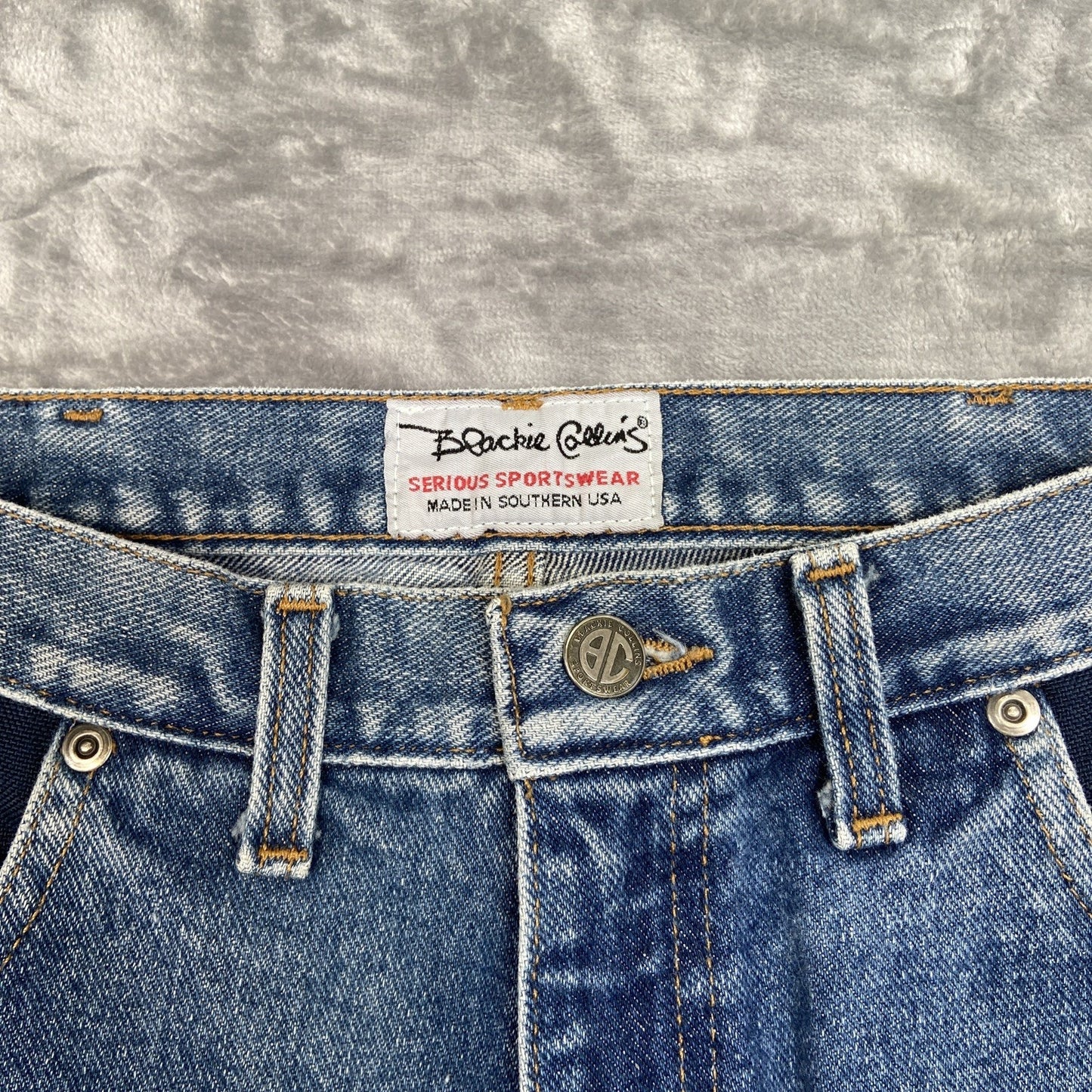 Vintage Black Collins Toters Serious Sportswear Jeans Men's 34x30 Blue