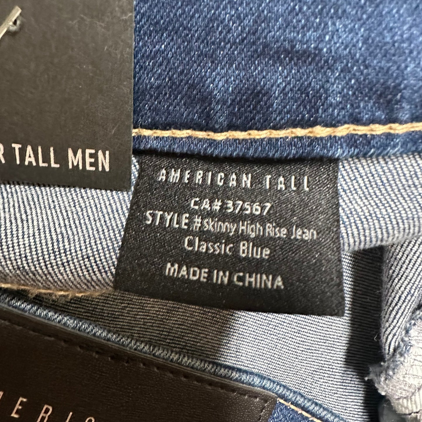 American Tall Skinny Jeans Men's Size 34x35 Blue Denim
