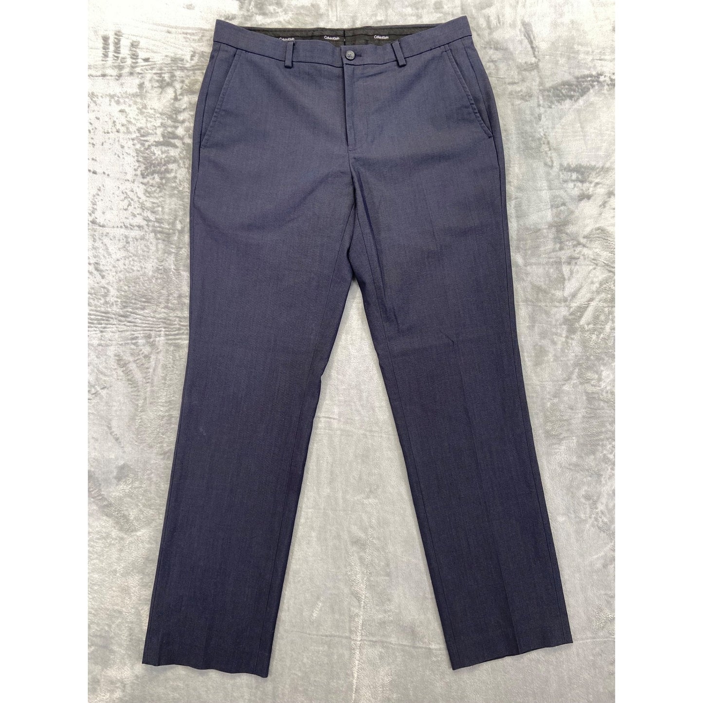 Calvin Klein Men's Dress Pants Straight Size 30x30 Navy Blue Formal