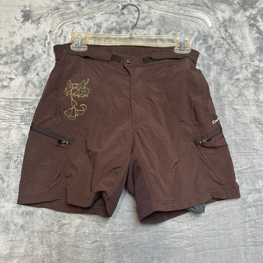 Cannondale Lined Padded Biker Shorts Men's Size M Brown Biking Shorts