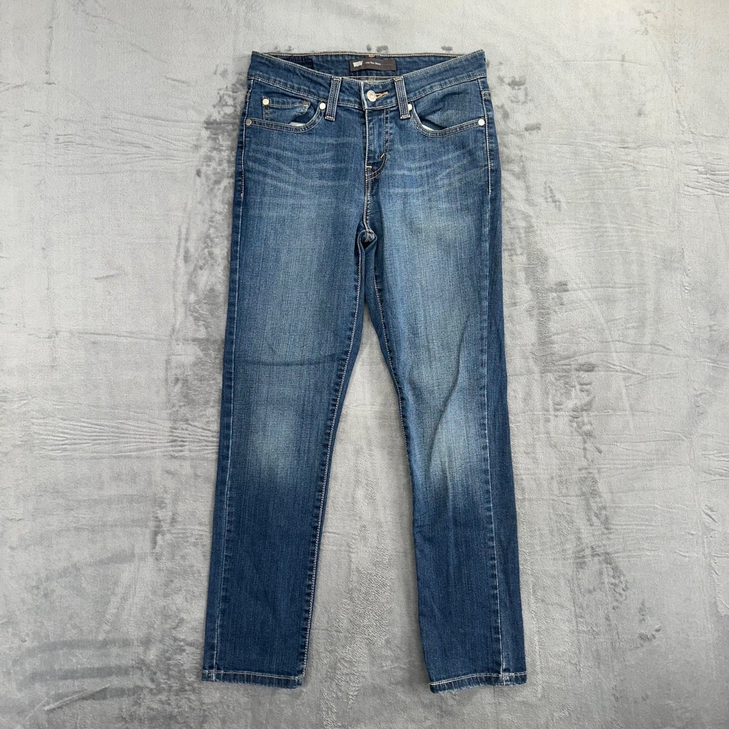 Levi's Women's Mid Rise Skinny Jeans Size 27 Blue Dark Wash #2027