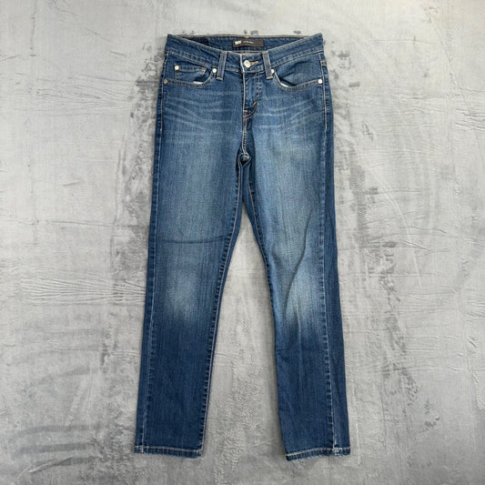 Levi's Women's Mid Rise Skinny Jeans Size 27 Blue Dark Wash #2027