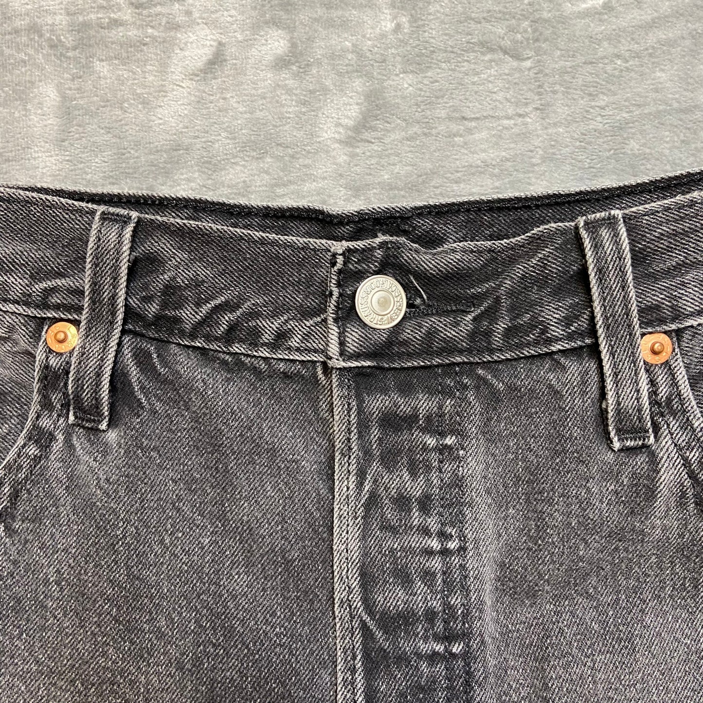 Levi's 501xx Cutoff Shorts Women's Size 31 Black Denim Button-Fly 100% Cotton