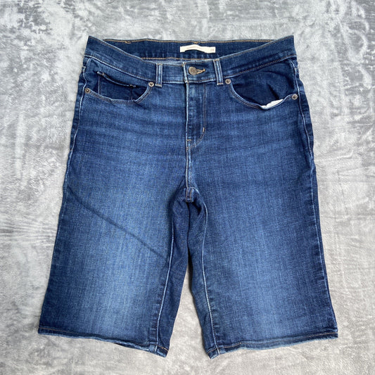 Levi's Bermuda Short Women's Size 28 Blue Dark Wash Denim Shorts