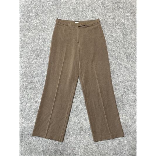 Kim Rogers Signature Women's Pleated Dress Pants Size 12 Brown Pants
