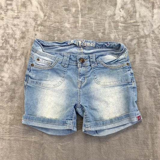 Wallflower Women's Denim Shorts Size 7 Blue Light Wash