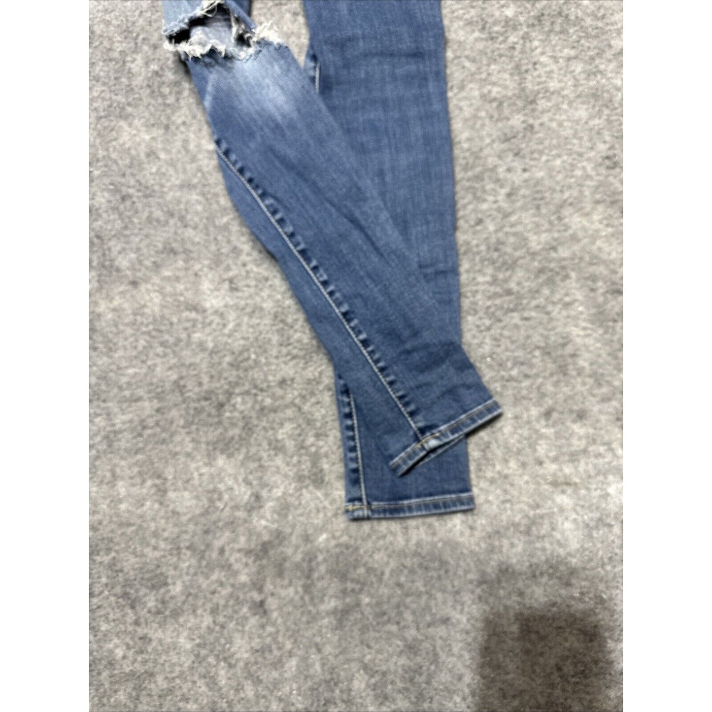 American Eagle Super Stretch Women's Distressed Hi Rise Jegging Size 0 Blue