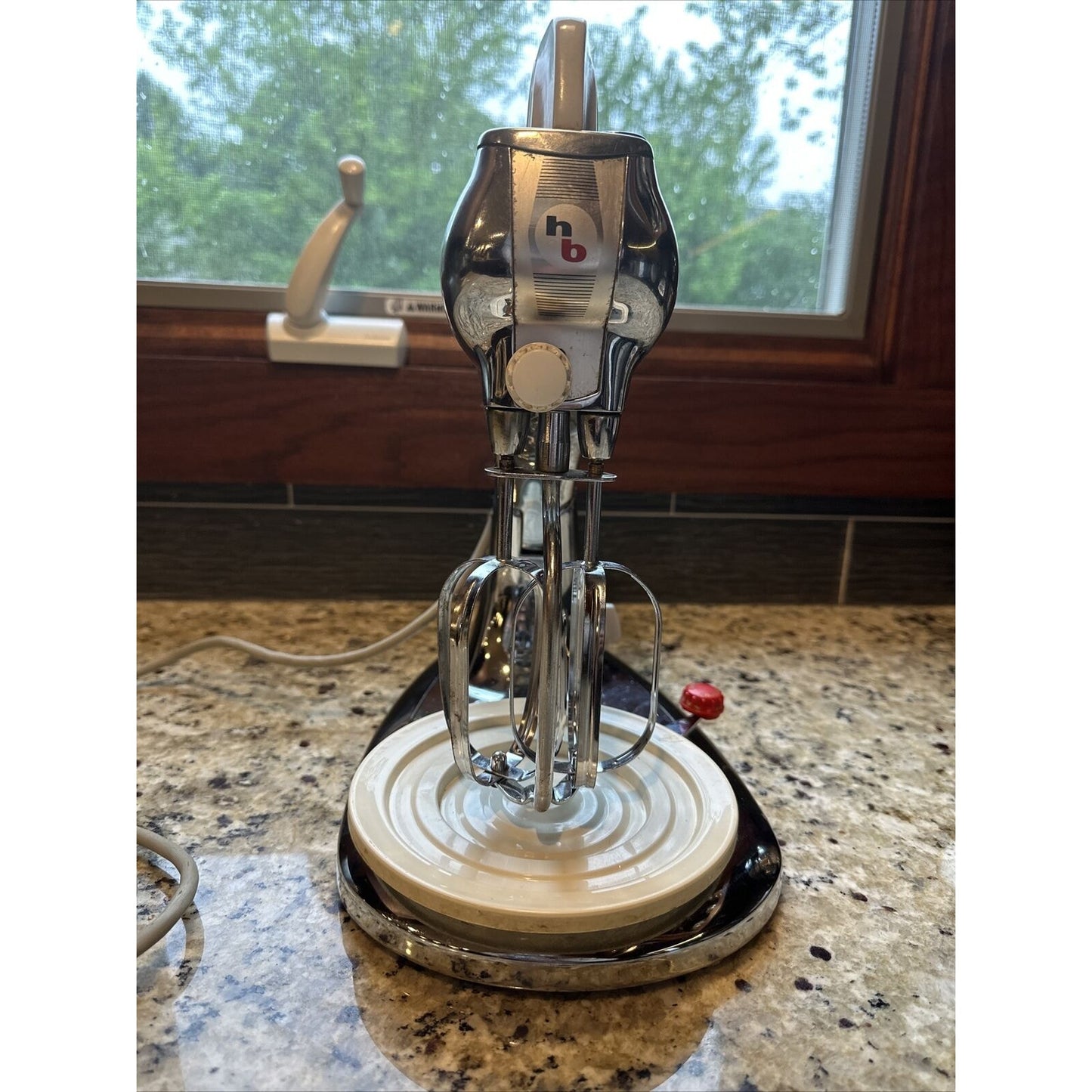 1938 Vintage Hamilton Beach Chrome Stand Mixer 10 Speed 2 Bowls 8FM-127 Model H