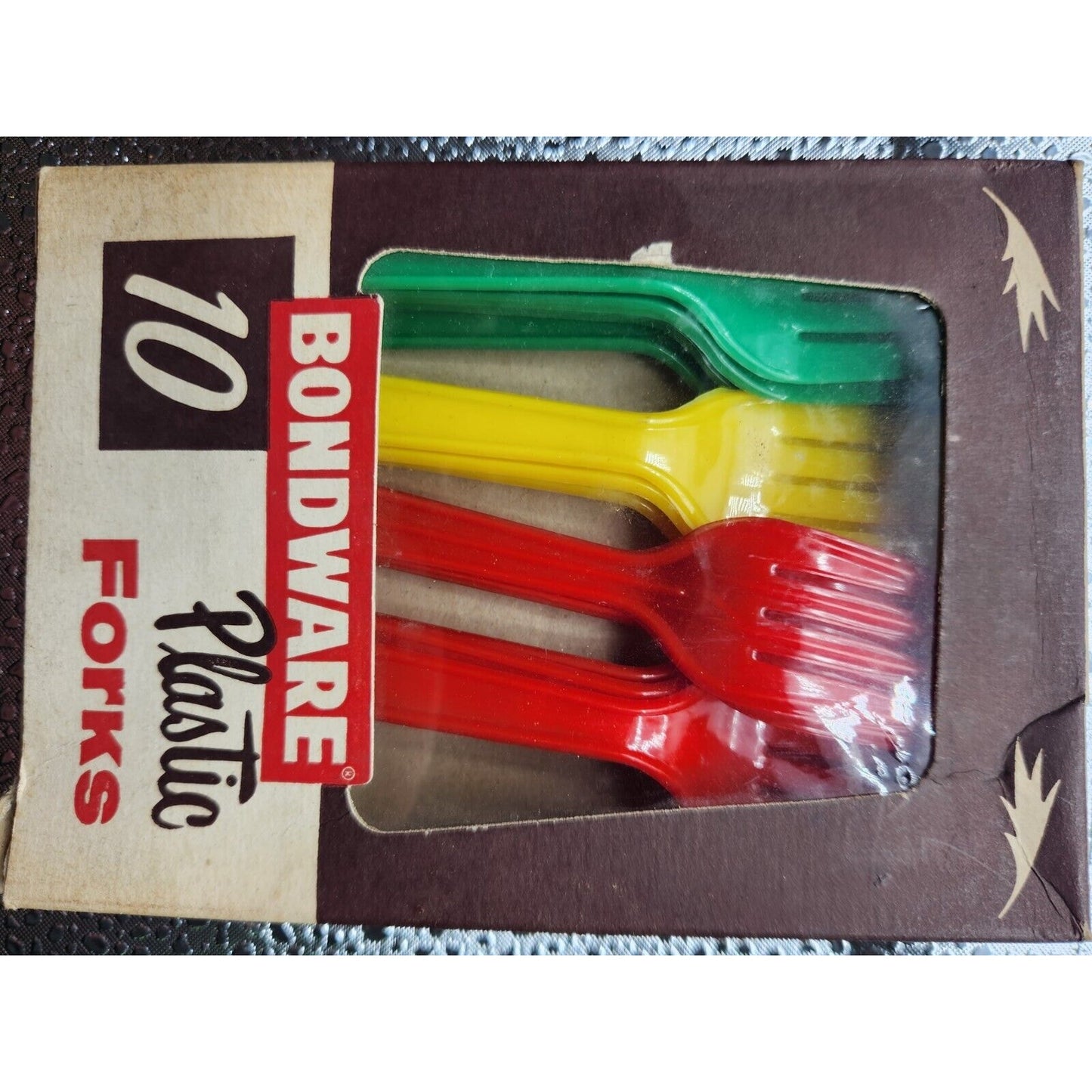 3 Original Vintage Boxes Bondware Plastic 5" Forks Unused Continential Can Co