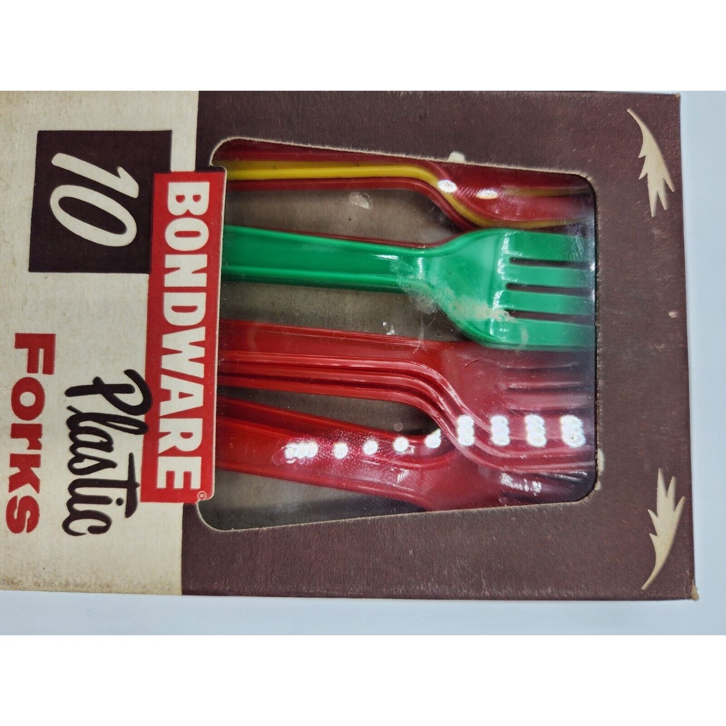 3 Original Vintage Boxes Bondware Plastic 5" Forks Unused Continential Can Co